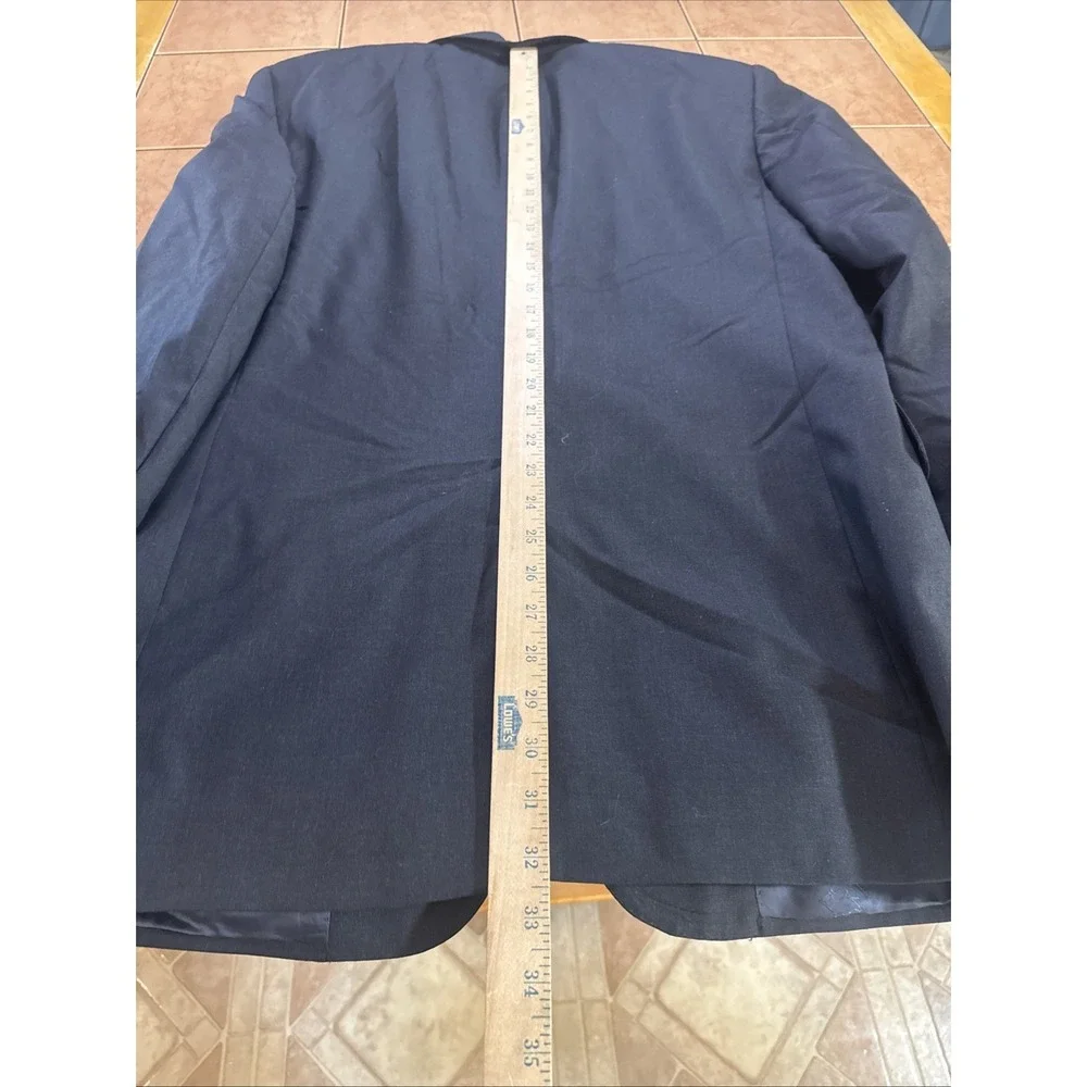 Jos A Bank Signature Gold 2 Piece Dark Gray 100% Wool Suit 40L Pants 34 x 31